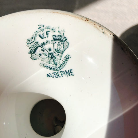 フランス サンタマンアマ―ジュ 小鳥 コンポ―ト皿 コンポティエ 『ALBEPINE』（サンザシ） フランスアンティーク食器 ブロカント・蚤の市