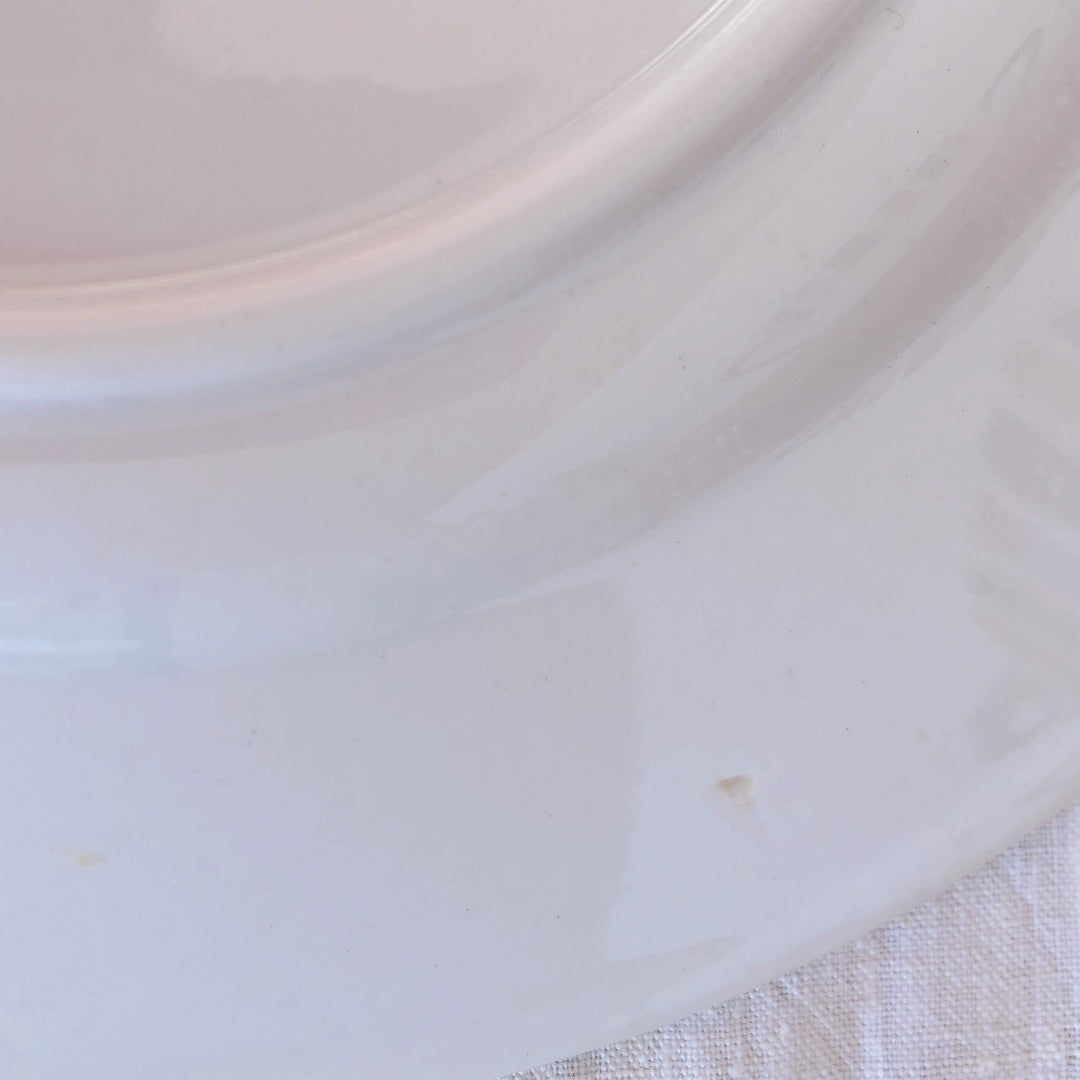 【ご予約済】ディゴワンサルグミンヌ プロブラン バスク柄プレート 『ボルドー・ネイビー』B フランスアンティーク食器 フランス蚤の市・ブロカント バスク柄食器