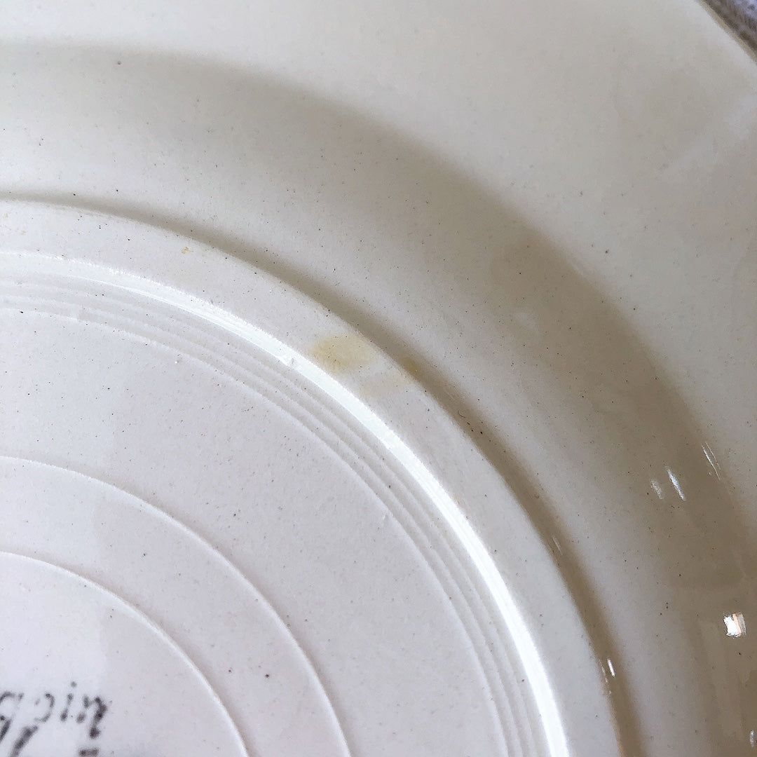 フランス ディゴワン＆サルグミンヌ 花リム ディナープレート 平皿 25㎝ ｄ フランスアンティーク食器 ブロカント・蚤の市