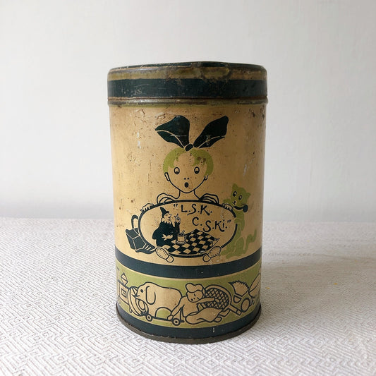 フランスアンティーク ELESCA エレスカ TIN缶 "CHOCOLAT AU LAIT EN POUDRE(ココア)" フランスアンティーク・ヴィンテージ雑貨 ブロカント・蚤の市