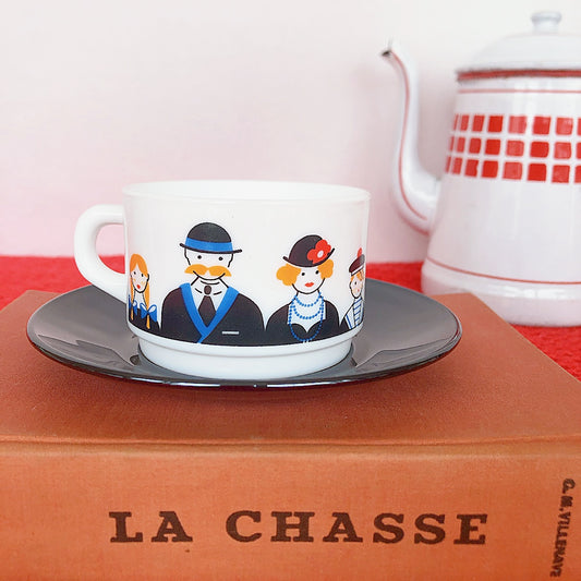 フランス アルコパル カップ&ソーサー A フランスアンティーク ビンテージ・食器・皿・プレート ブロカント