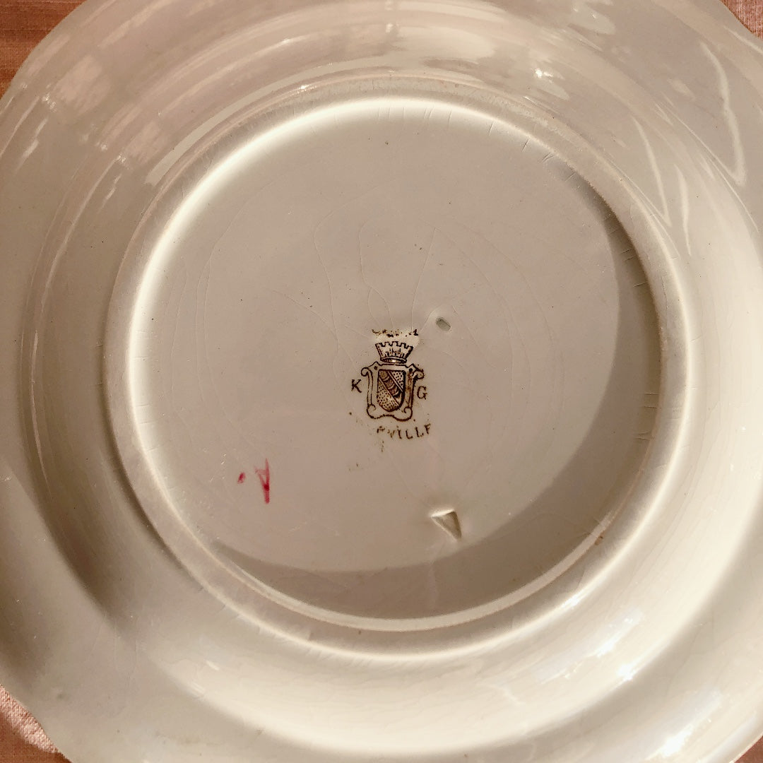 リュネヴィル " Réverbère"シリーズ クルーズプレート 深皿 C フランスアンティーク食器　蚤の市　ブロカント