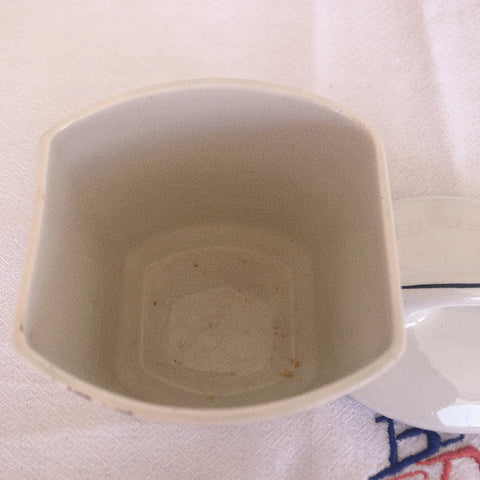 フランスアンティーク サンタマン バスク柄 陶器キャニスター 「ルージュ・ブルー」C フランスアンティーク食器　ブロカント　蚤の市