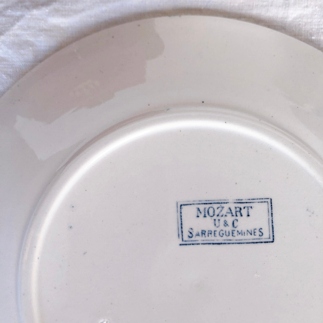 サルグミンヌ U＆C ”モーツァルト” ディナープレート 平皿 A フランスアンティーク食器 ブロカント 蚤の市