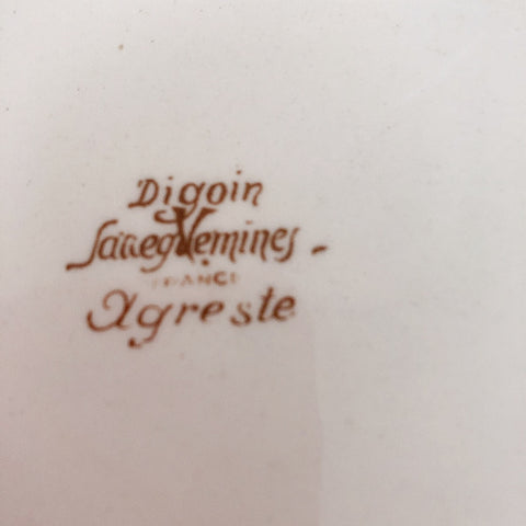 ディゴワンサルグミンヌ Digoin＆sarreguemines アグレスト 深皿 クルーズプレート C フランスアンティーク食器 フランス蚤の市・ブロカント