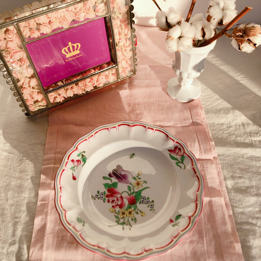 リュネヴィル " Réverbère"シリーズ クルーズプレート 深皿 C フランスアンティーク食器 蚤の市 ブロカント