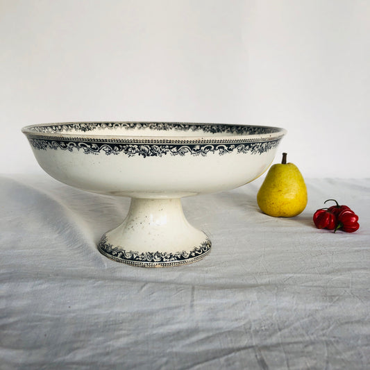 フランスアンティーク コンポティエ・コンポ―ト皿 ヴィエイヤーボルドー フランスアンティーク食器 フランスブロカント・蚤の市