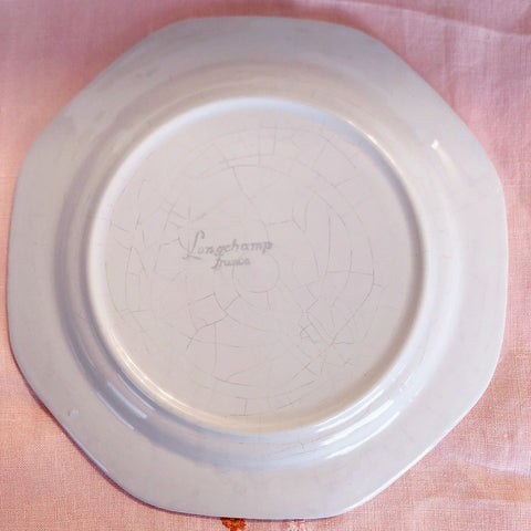 Longchamp ロンシャン のオクトゴナルデザートプレート C フランスアンティーク食器　フランス蚤の市・ブロカント