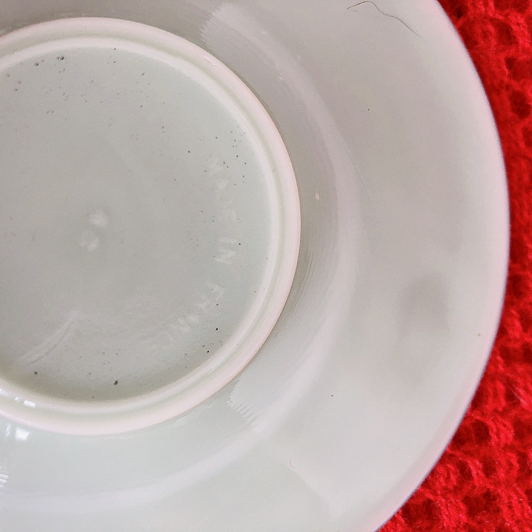 フランス アルコパル社 ミルクガラス  ソーサー２枚セット ミントグリーン フランスアンティーク ビンテージ・食器・皿・プレート ブロカント