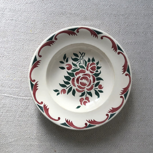 フランスアンティーク・食器・皿・プレート ブロカント Longwy Alsace・ロンウィー スーププレート B