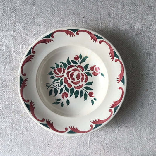 フランスアンティーク・食器・皿・プレート ブロカント Longwy Alsace・ロンウィー スーププレート F